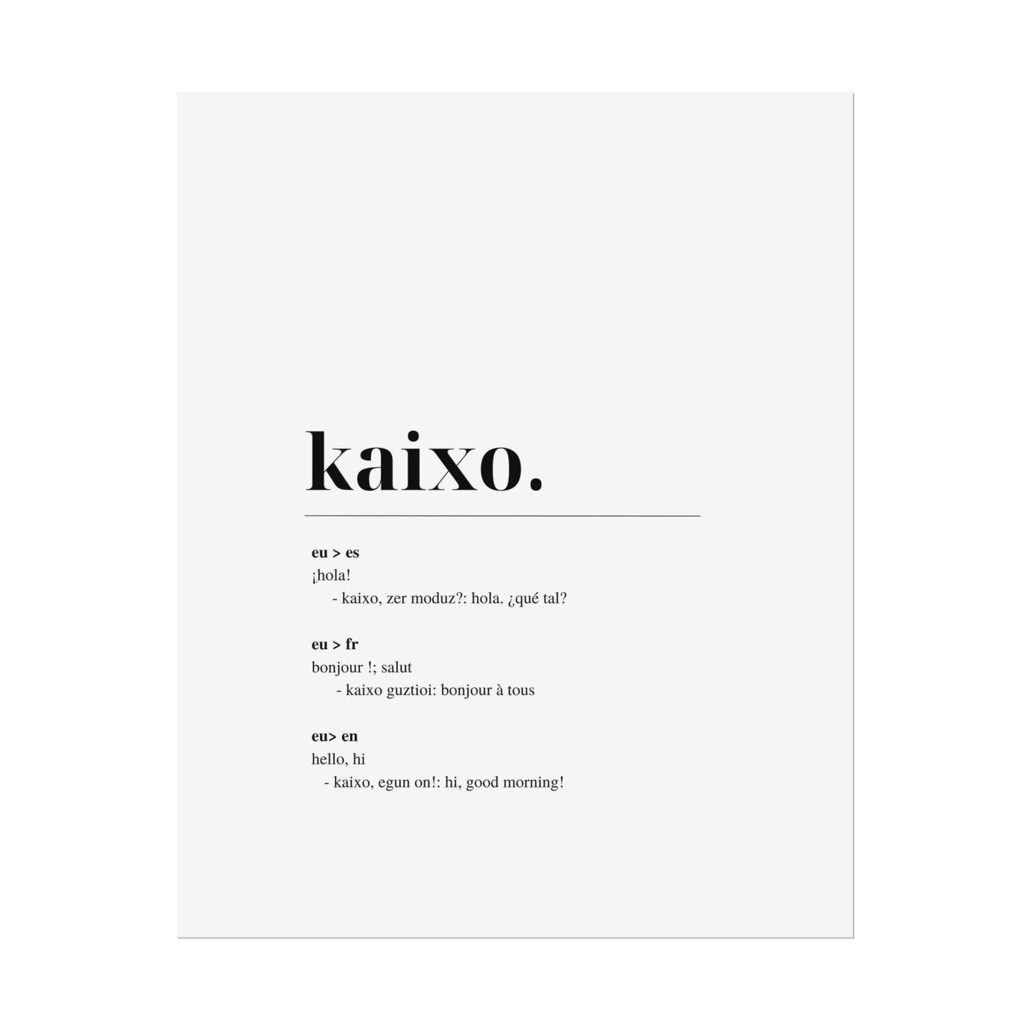 Kaixo